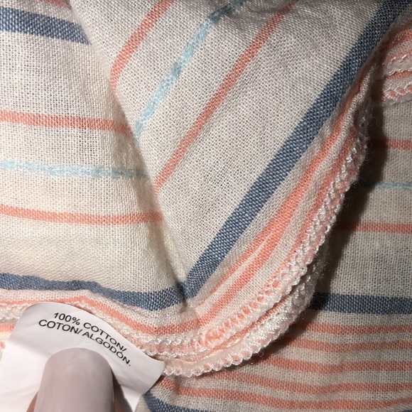 Lucky brand large striped button down cotton top - Picture 7 of 7